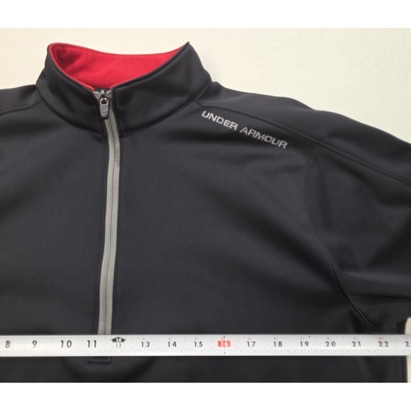 Under Armour Storm Pullover Jacket Mens M Black 1/4 Zip Micro Fleece Lined - Picture 5 of 10